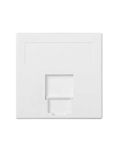 Placa de voz y datos plana con guardapolvo 1 elemento para 1 RJ45 compatibilidad otros  - A000989775 CON_CON 50000085-030