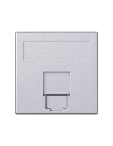 Placa de voz y datos plana con guardapolvo 1 elemento para 1 RJ45 compatibilidad otros  - A000989776 CON_CON 50000085-033