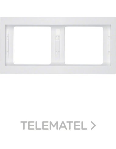 Marco con 2 elementos horizontal K1 blanco polar - A001001211 HAGER 13637009