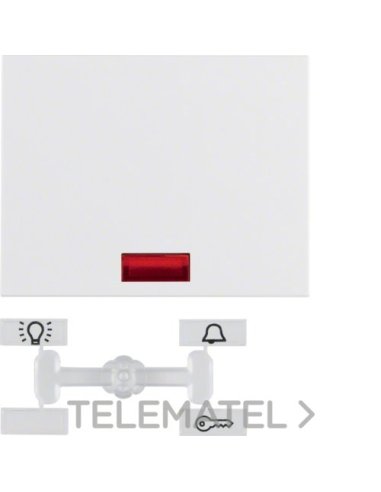 Tecla con lente para interruptor K1 blanco polar - A001001353 HAGER 14157009