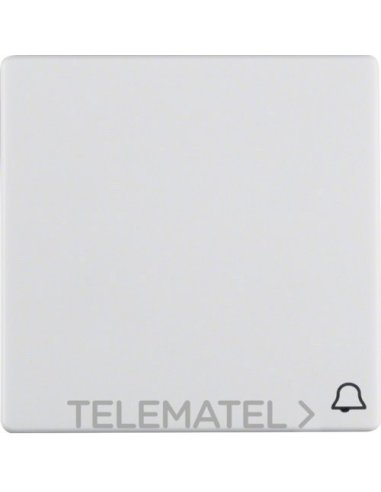 Tecla Q.1 con inscripción timbre blanco polar - A001001723 HAGER 16206059 (EMBALAJE DE 10 UNIDADES)