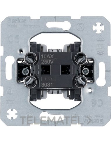 Mecanismo interruptor on/off 10AX 250V - A001002829 HAGER 3031
