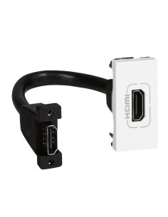 Base audio y vídeo Mosaic - HDMI tipo A - preconectorizada - 1 módulo - Blanco - A001025324 LEGRAND 078778