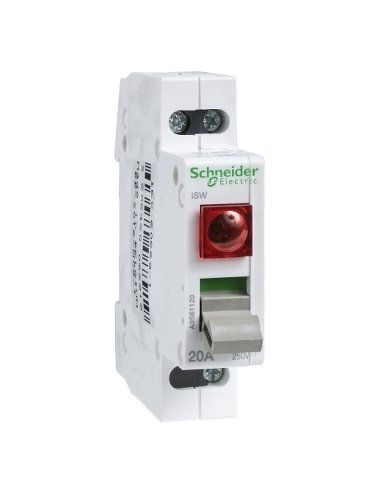 INTERRUPTOR CON PILOTO 1P 20A 250V - A001119573 SCHNEIDER ELECTRIC A9S61120