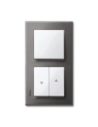 Marco 2 elementos elegance Gris Rodio - A001135027 SCHNEIDER ELECTRIC MTN403214