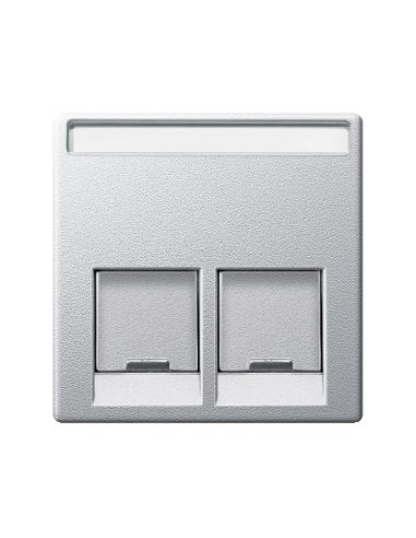 Tapa RJ45 doble elegance Aluminio - A001135290 SCHNEIDER ELECTRIC MTN466560