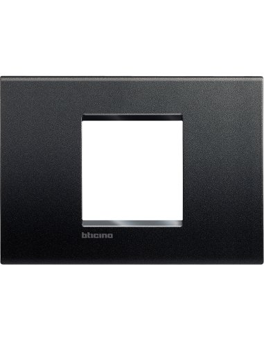 Placa embellecedora Livinglight de color Antracita - 2 módulos centrados - A001160985 BTICINO LNA4819AR