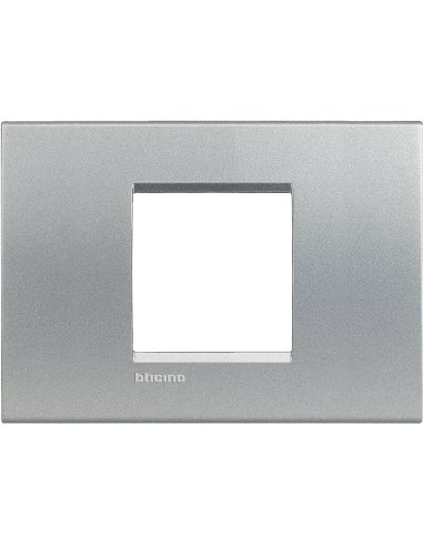 Placa embellecedora Livinglight de color Tech - 2 módulos centrados - A001161002 BTICINO LNA4819TE (EMBALAJE DE 20 UNIDADES)