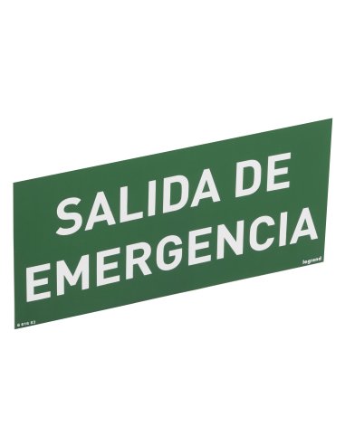 Etiqueta de señalización SALIDA DE EMERGENCIA - A001189436 LEGRAND 661683 (EMBALAJE DE 5 UNIDADES)