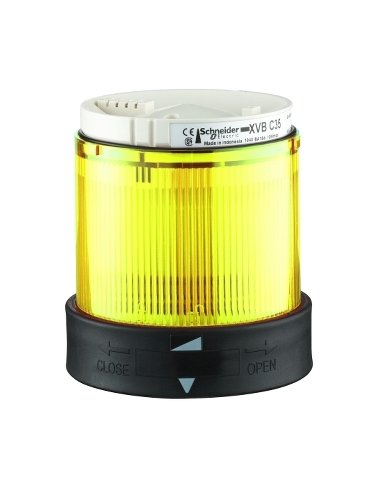 Unidad iluminada - con difusor de luz - luz fija - amarillo - 24 v ca/cc - A001196339 SCHNEIDER ELECTRIC XVBC2B8D