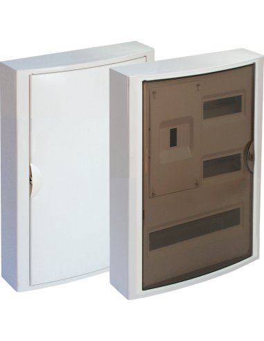 Caja de distribución de superficie para 30 elementos + 4 precintables. Puerta fumé. - A001207408 SOLERA 5431PF