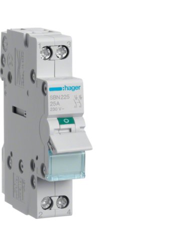 Interruptor modular corte SB 2P 25A - A001208469 HAGER SBN225