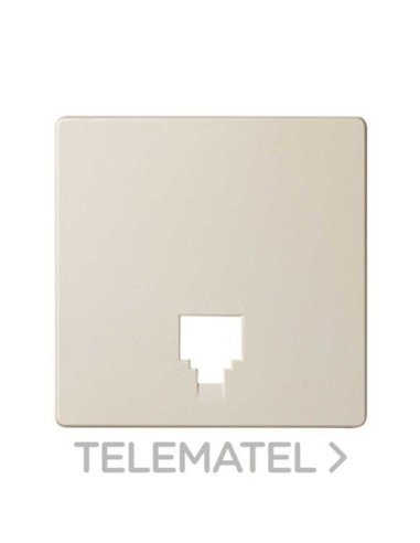 Placa para tomas telefónicas con conectores RJ11 y RJ12 marfil Simon 82 - A001210181 SIMON 82062-61