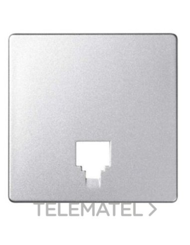 Placa para tomas telefónicas con conectores RJ11 y RJ12 aluminio frío Simon 82 Detail - A001210185 SIMON 82062-93