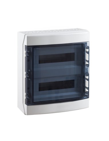 COFRET DISTRIBUCIÓN IP65 SUPERFICIE 2x18 (36) MÓDULOS (ABS) PUERTA TRANSPARENTE - A001216046 IDE CDN36PT2F