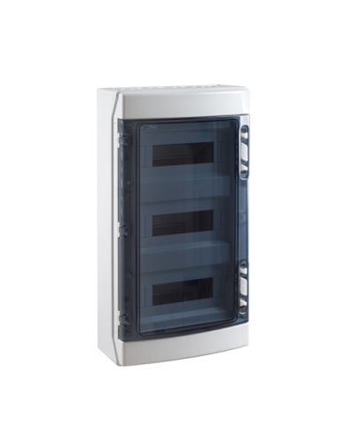 COFRET DISTRIBUCIÓN IP65 SUPERFICIE 3x12 (36) MÓDULOS (ABS) PUERTA TRANSPARENTE - A001216048 IDE CDN36PT3F