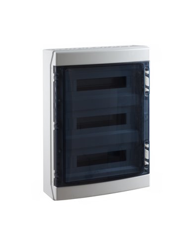 COFRET DISTRIBUCIÓN IP65 SUPERFICIE 3x18 (54) MÓDULOS (ABS) PUERTA TRANSPARENTE - A001216052 IDE CDN54PT