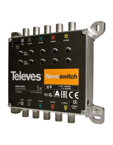 Amplificador Nevoswitch 5x5 F G27/25dB Vs115 - A001281940 TELEVES 714509