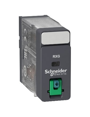 Relé 1co 10a+botón test 24vdc - A001304859 SCHNEIDER ELECTRIC RXG11BD (EMBALAJE DE 10 UNIDADES)