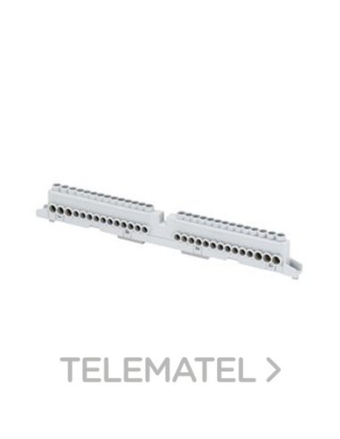 BLOQUE DE TERMINALES DE TORNILLO Y/O PRESIÓN - 80A - IP20 - UNIPOLAR - POLO 1 N/T (3X16 - A001445075 GEWISS GW40418U