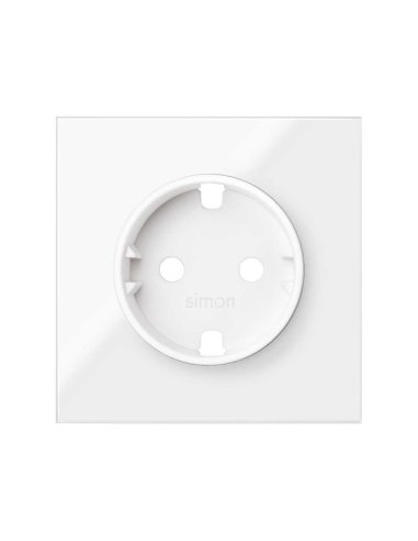 Tapa para la base de enchufe schuko blanco brillante Simon 100 - A001481793 SIMON 10000041-130