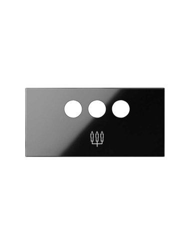 Tapa para conector 3RCA negro brillante Simon 100 - A001481849 SIMON 10001093-138