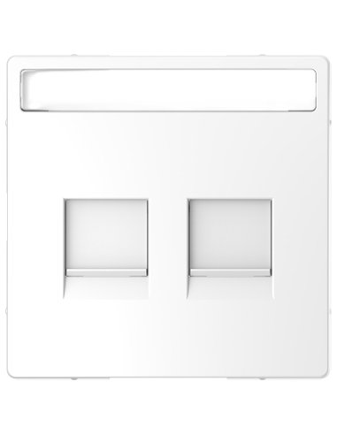 D-Life tapa para Toma doble RJ45  Keystone Color Blanco Artico - A001506084 SCHNEIDER ELECTRIC MTN4564-6035