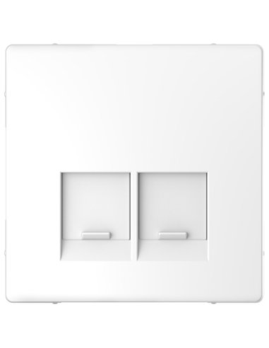 Tapa D-Life para toma de datos RJ45 doble  Blanco Artico - A001506091 SCHNEIDER ELECTRIC MTN4572-6035