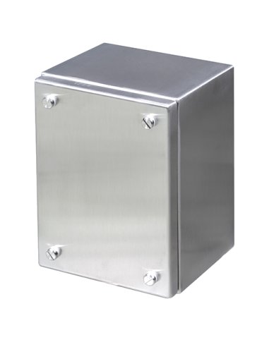 CAJA BORNAS IP66 INOXIDABLE 304L 150x150x90 LATERALES LISOS TAPA ATORNILLADA - A001511464 IDE ELA151590/INX