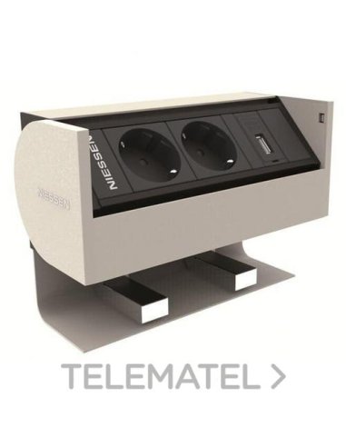 Conexion Tapa 90º 2BE+1USBC BL - A001524528 NIESSEN T2922.01 BL