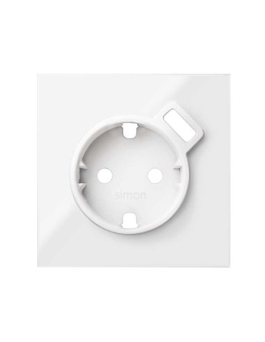 Tapa para la base de enchufe schuko con cargador USB integrado blanco brillante Simon 1 - A001582231 SIMON 10000049-130