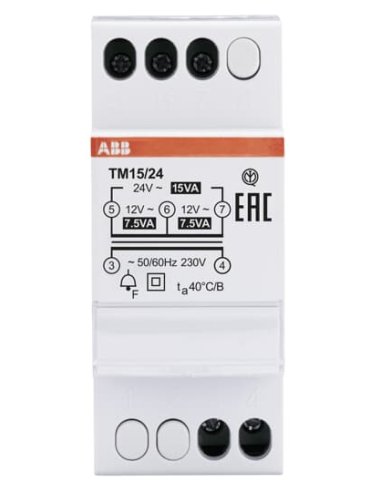 Transf.tensión para timbres TM15/24V 2CSM228745R0802 - A001584580 ABB 2CSM228745R0802