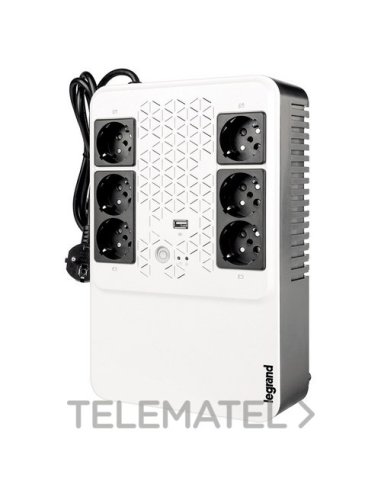 SAI Keor multiplug line interactive con 6 bases Schuko y protección integrada - 600VA 3 - A001607952 LEGRAND 310081