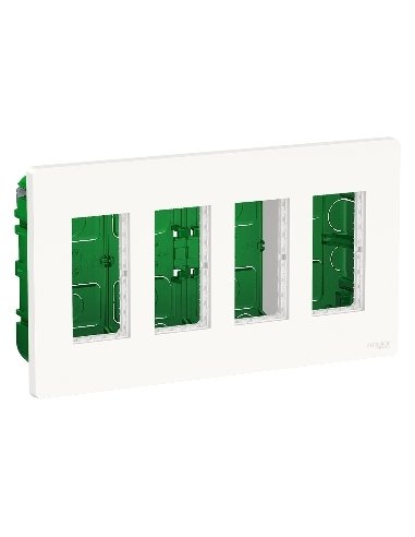 New Unica System+ - Puesto de Trabajo - 4 columnas - Empotrar - Polar - A001609202 SCHNEIDER ELECTRIC NU174418