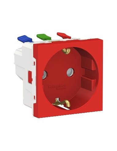 New Unica Schuko conexion rapida Rojo - A001609337 SCHNEIDER ELECTRIC NU305703