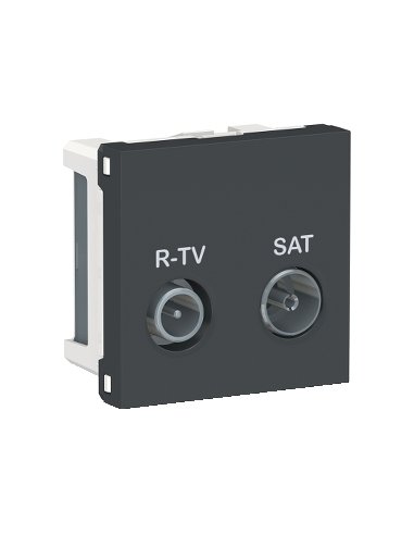 New Unica Toma R-TV/SAT Derivacion unica Antracita - A001609515 SCHNEIDER ELECTRIC NU345454