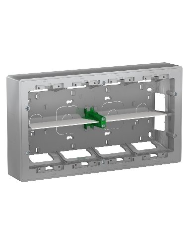 New Unica System - Caja superficie 2x10 módulos Aluminio - A001609646 SCHNEIDER ELECTRIC NU821030