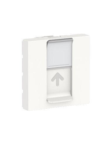 New Unica Carátula toma RJ45 2 mod. Blanco Polar - A001609692 SCHNEIDER ELECTRIC NU941118