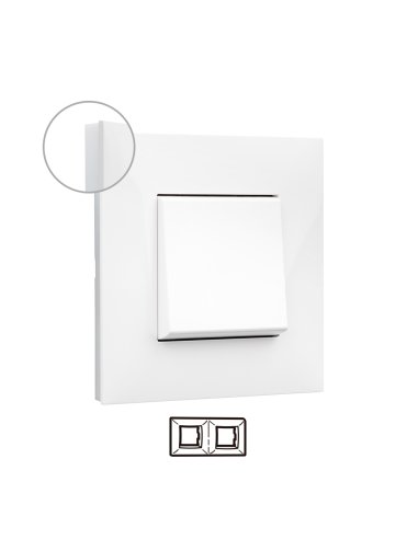 Placa embellecedora Valena Next de 2 elementos de color blanco - A001625306 LEGRAND 741002