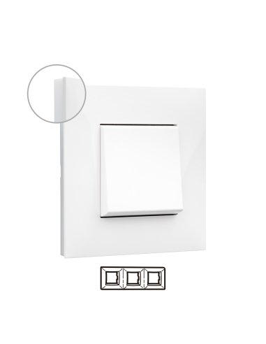 Placa embellecedora Valena Next de 3 elementos de color blanco - A001625307 LEGRAND 741003 (EMBALAJE DE 5 UNIDADES)