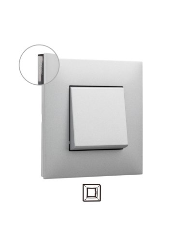 Placa embellecedora Valena Next de 1 elemento de color aluminio - A001625317 LEGRAND 741031