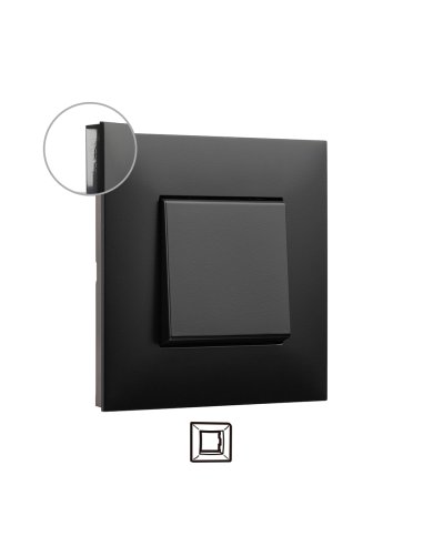 Placa embellecedora Valena Next de 1 elemento de color dark - A001625325 LEGRAND 741051