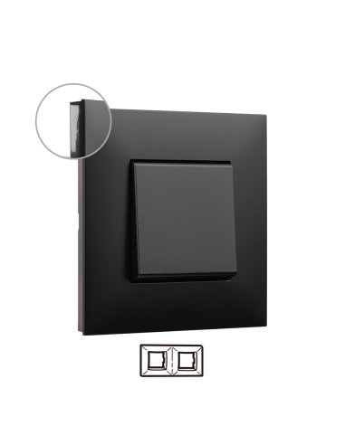 Placa embellecedora Valena Next de 2 elementos de color dark - A001625326 LEGRAND 741052