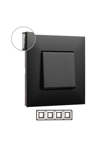 Placa embellecedora Valena Next de 4 elementos de color dark - A001625328 LEGRAND 741054