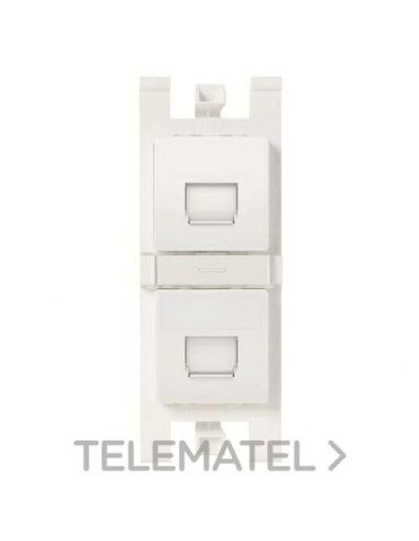 Soporte plano para 2x RJ45 con pers. BL - A001664461 NIESSEN T1016.3 BL