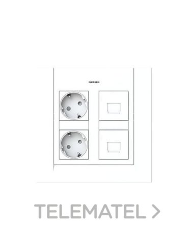 Kit caja de 3 columnas completa empotrar - A001664476 NIESSEN T1110.1 BL