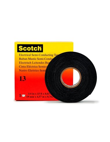 Scotch® 13 Cinta Semiconductora Autosoldable - 19mm x 4.5m 7000007284 - A001664536 3M 13