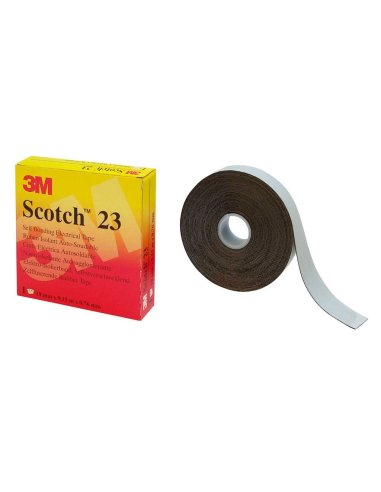 Scotch® 23 Cinta Autosoldable en bulk (retractilado individual) 19mm x 9