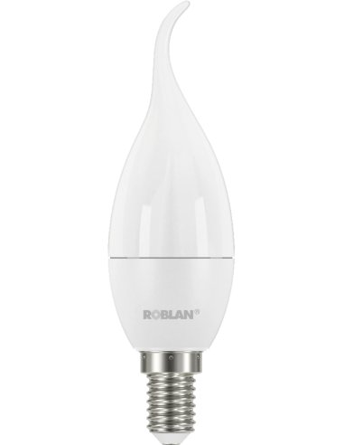 LÁMPARA LED VELA LLAMA 5W BLANCO 6500K E14 - A001700200 ROBLAN C37FLAMEBE14