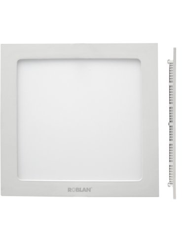 DOWNLIGHT LED CUADRADO 6W 6500K 120X120X22 ARO BLANCO - A001700954 ROBLAN LEDPANELS6BB